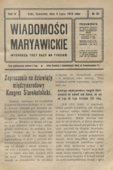 Wiadomości Maryawickie. R.4, № 80 (4 lipca 1912)
