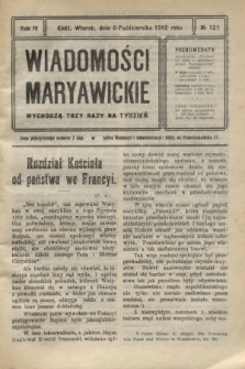 Wiadomości Maryawickie. R.4, № 121 (8 października 1912)