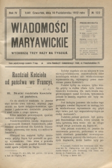 Wiadomości Maryawickie. R.4, № 122 (10 października 1912)