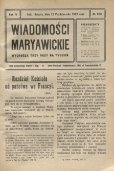 Wiadomości Maryawickie. R.4, № 123 (12 października 1912)