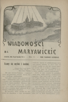 Wiadomości Maryawickie : pismo tygodniowe ilustrowane. R.7[!], № 4 (23 stycznia 1913)