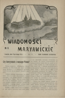 Wiadomości Maryawickie : pismo tygodniowe ilustrowane. R.7[!], № 9 (27 lutego 1913)