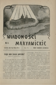 Wiadomości Maryawickie : pismo tygodniowe ilustrowane. R.7[!], № 11 (13 marca 1913)