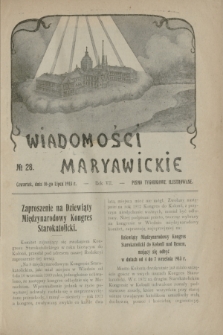 Wiadomości Maryawickie : pismo tygodniowe ilustrowane. R.7[!], № 28 (10 lipca 1913)