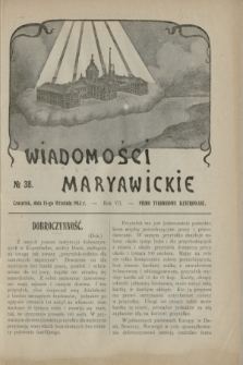 Wiadomości Maryawickie : pismo tygodniowe ilustrowane. R.7[!], № 38 (18 września 1913)
