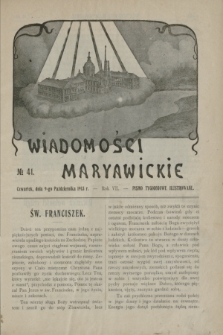 Wiadomości Maryawickie : pismo tygodniowe ilustrowane. R.7[!], № 41 (9 października 1913)