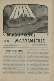 Wiadomości Maryawickie : pismo tygodniowe ilustrowane. R.7[!], № 43 (23 października 1913)