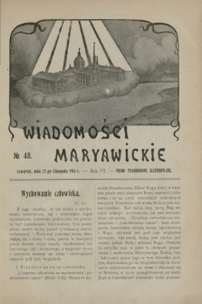 Wiadomości Maryawickie : pismo tygodniowe ilustrowane. R.7[!], № 48 (27 listopada 1913)