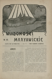 Wiadomości Maryawickie : pismo tygodniowe ilustrowane. R.7[!], № 49 (4 grudnia 1913)
