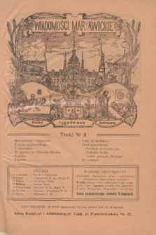 Wiadomości Maryawickie : pismo tygodniowe ilustrowane. R.8, № 3 (15 stycznia 1914)