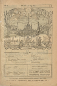 Wiadomości Maryawickie : pismo tygodniowe ilustrowane. R.8, № 6 (5 lutego 1914)