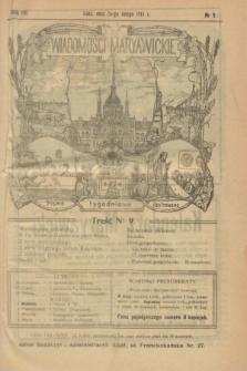 Wiadomości Maryawickie : pismo tygodniowe ilustrowane. R.8, № 9 (26 lutego 1914)