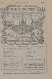 Wiadomości Maryawickie : pismo tygodniowe ilustrowane. R.8, № 10 (5 marca 1914)