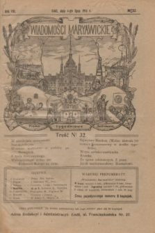 Wiadomości Maryawickie : pismo tygodniowe ilustrowane. R.8, № 32 (6 sierpnia 1914)