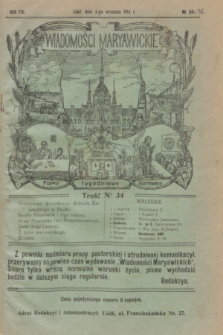 Wiadomości Maryawickie : pismo tygodniowe ilustrowane. R.8, № 34-36 (3 września 1914)