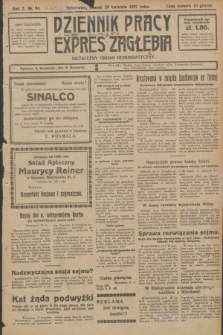 Dziennik Pracy, Expres Zagłębia : niezależny organ demokratyczny. R.2, № 94 (26 kwietnia 1927)