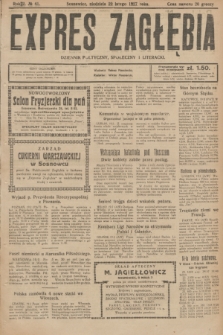 Expres Zagłębia : dziennik polityczny, społeczny i literacki. R.2, № 41 (20 lutego 1927)