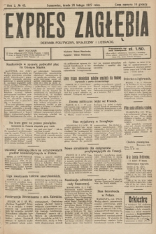 Expres Zagłębia : dziennik polityczny, społeczny i literacki. R.2, № 43 (23 lutego 1927)