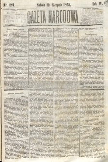 Gazeta Narodowa. 1865, nr 189