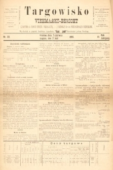 Targowisko : czasopismo dla handlu bydłem i nierogacizną = Viehmerkt-Bericht : Fachorgan für den Internationalem Viehverkehr. 1895, nr 23