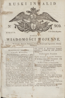 Ruski Inwalid : czyli wiadomości wojenne. 1817, No 209 (8 września)