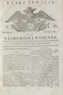 Ruski Inwalid : czyli wiadomości wojenne. 1819, No 46 (23 lutego)