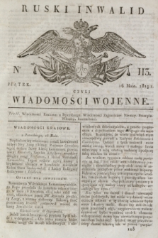 Ruski Inwalid : czyli wiadomości wojenne. 1819, No 113 (16 maja)