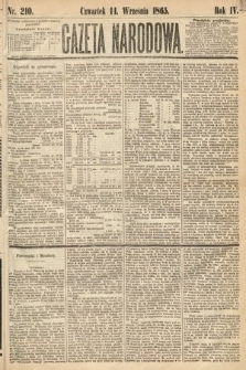Gazeta Narodowa. 1865, nr 210