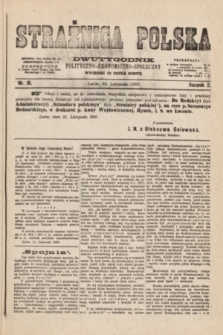 Strażnica Polska : dwutygodnik polityczno-ekonomiczno-społeczny. R.2, nr 16 (20 listopada 1880)