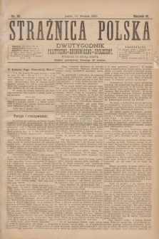 Strażnica Polska : dwutygodnik polityczno-ekonomiczno-społeczny. R.3, nr 19 (17 grudnia 1881)