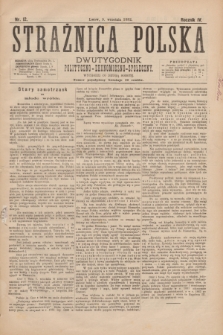 Strażnica Polska : dwutygodnik polityczno-ekonomiczno-społeczny. R.4, nr 12 (9 września 1882)