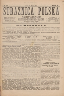 Strażnica Polska : dwutygodnik polityczno-ekonomiczno-społeczny. R.4, nr 24 (24 marca 1883)
