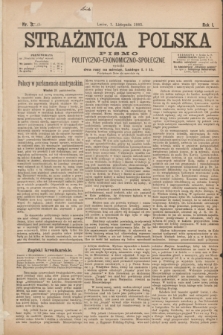 Strażnica Polska : pismo polityczno-ekonomiczno-społeczne. R.1 [i.e.7], nr 3 (1 listopada 1885)