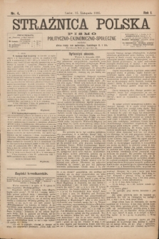 Strażnica Polska : pismo polityczno-ekonomiczno-społeczne. R.1 [i.e.7], nr 4 (15 listopada 1885)