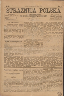 Strażnica Polska : tygodnik polityczno-ekonomiczno-społeczny. R.1 [i.e.7], nr 15 (8 maja 1886)