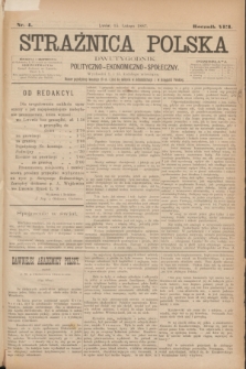 Strażnica Polska : dwutygodnik polityczno-ekonomiczno-społeczny. R.8, nr 4 (15 lutego 1887) + wkładka