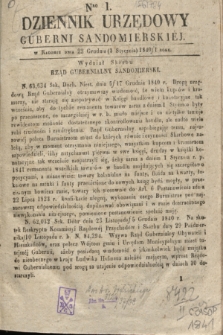 Dziennik Urzędowy Gubernii Sandomierskiej. 1841, Nro 1 (3 stycznia) + dod.