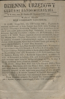 Dziennik Urzędowy Gubernii Sandomierskiej. 1841, Nro 2 (10 stycznia)