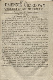 Dziennik Urzędowy Gubernii Sandomierskiej. 1841, Nro 3 (17 stycznia) + dod.