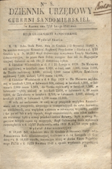 Dziennik Urzędowy Gubernii Sandomierskiej. 1841, Nro 8 (21 lutego) + dod.