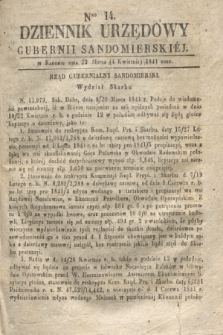Dziennik Urzędowy Gubernii Sandomierskiej. 1841, Nro 14 (4 kwietnia)
