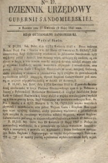 Dziennik Urzędowy Gubernii Sandomierskiej. 1841, Nro 19 (9 maja)