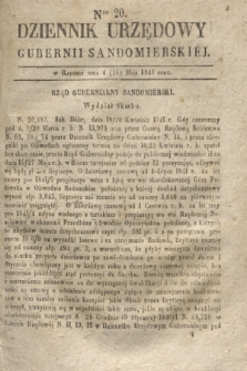 Dziennik Urzędowy Gubernii Sandomierskiej. 1841, Nro 20 (16 maja) + dod.