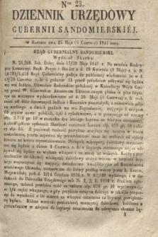 Dziennik Urzędowy Gubernii Sandomierskiej. 1841, Nro 23 (6 czerwca) + dod.