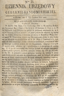 Dziennik Urzędowy Gubernii Sandomierskiej. 1841, Nro 24 (13 czerwca)