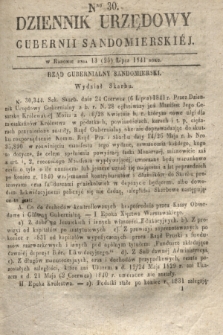 Dziennik Urzędowy Gubernii Sandomierskiej. 1841, Nro 30 (25 lipca) + dod.