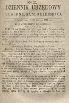 Dziennik Urzędowy Gubernii Sandomierskiej. 1841, Nro 34 (22 sierpnia) + dod.