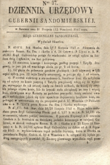 Dziennik Urzędowy Gubernii Sandomierskiej. 1841, Nro 37 (12 września) + dod.