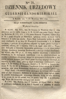 Dziennik Urzędowy Gubernii Sandomierskiej. 1841, Nro 38 (19 września) + dod.