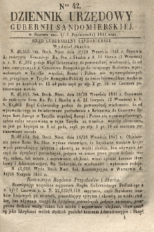Dziennik Urzędowy Gubernii Sandomierskiej. 1841, Nro 42 (7 października)